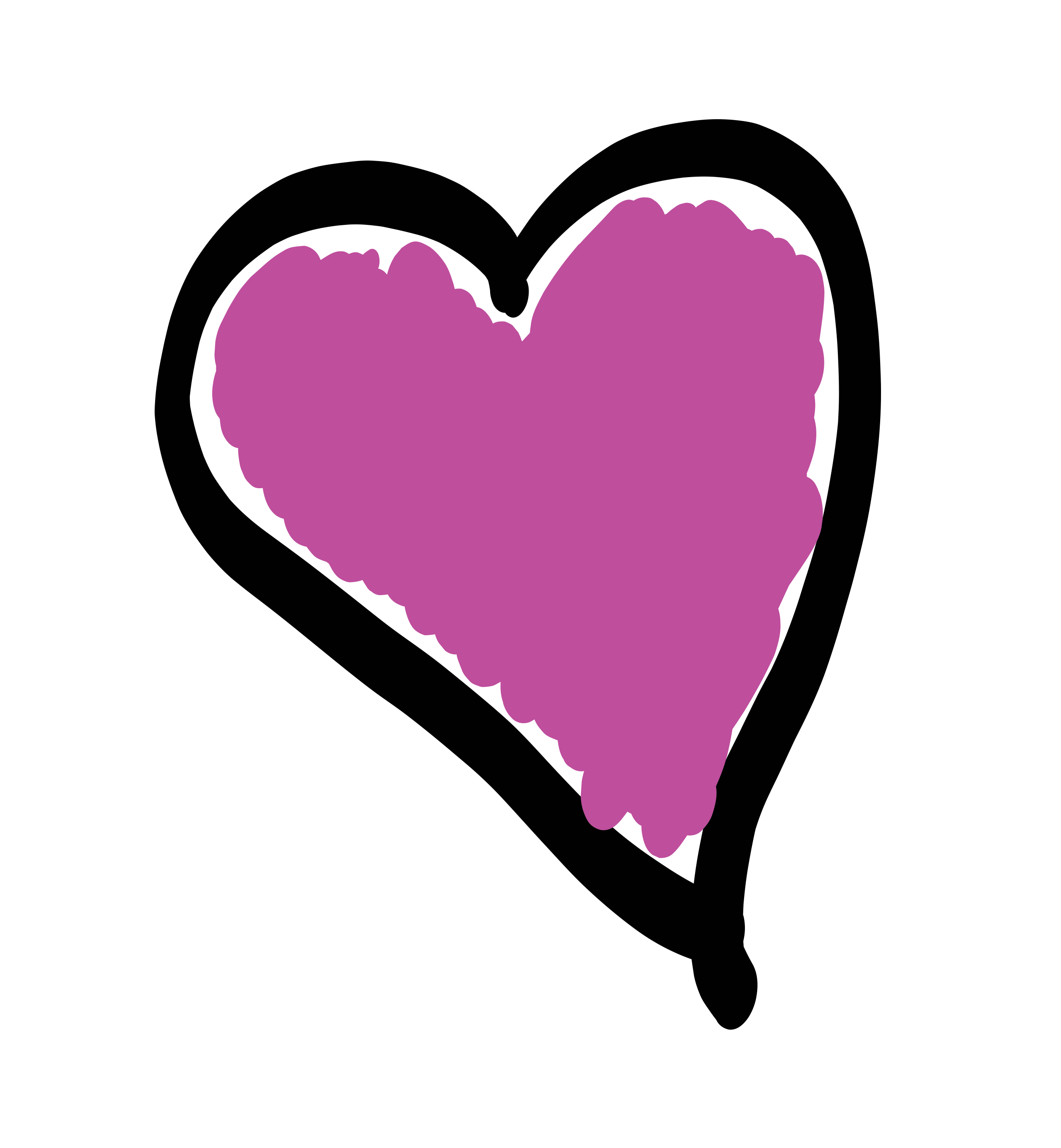 Don't Tell Toronto logo – a hand drawn heart, fuchsia coloured